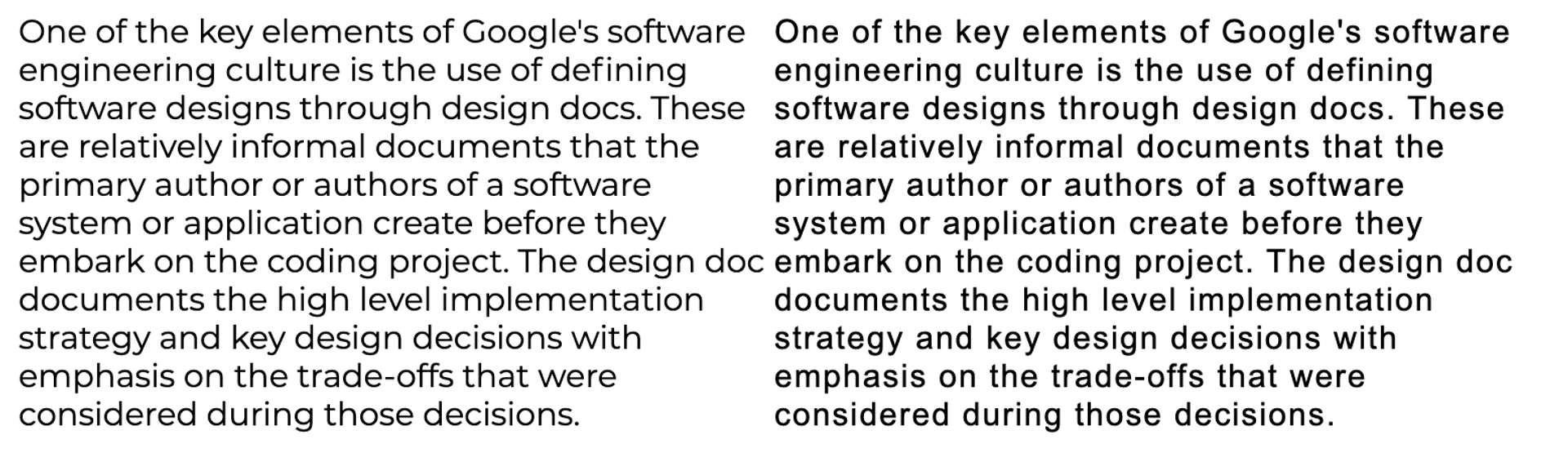 Comparison of rendering of Montserrat and Arial